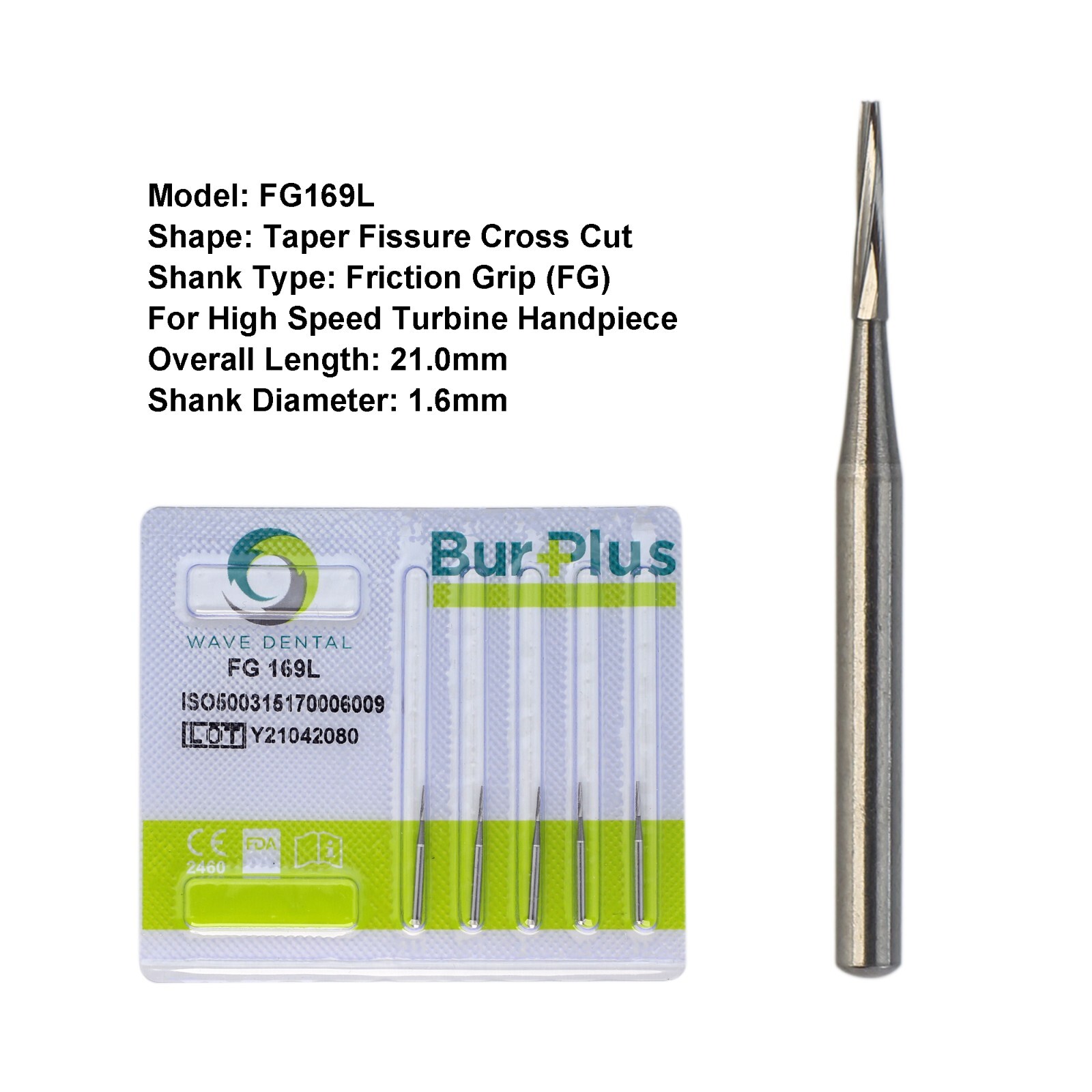 Wave Dental High Speed Handpiece Burs Carbide FG 169L 699 699L 701 701L 702 702L