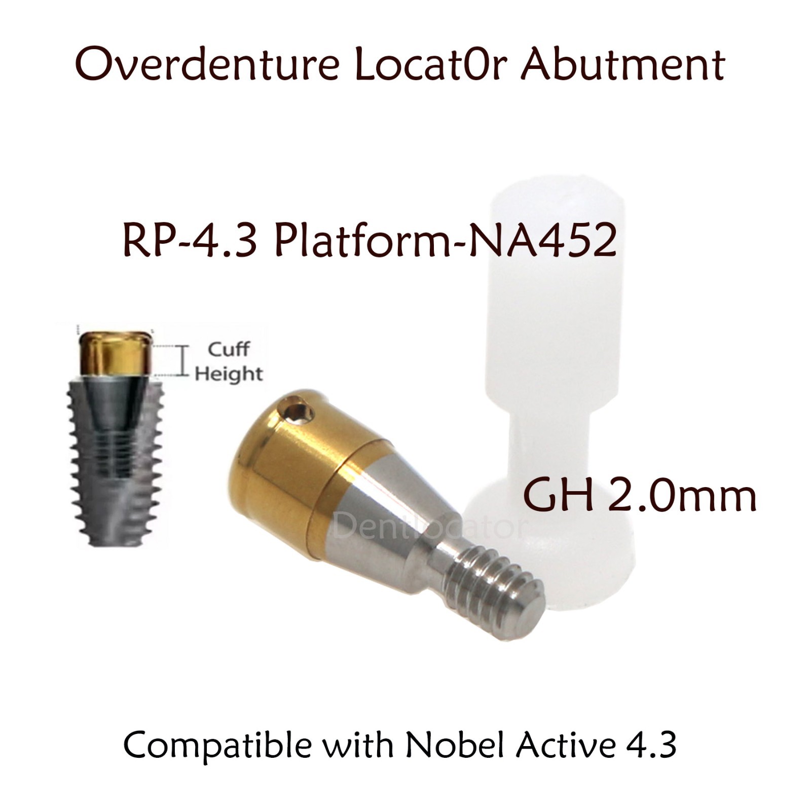 US For Nobel Active Locator Attachment Abutment NP/RP Conical Connection 1-5mm