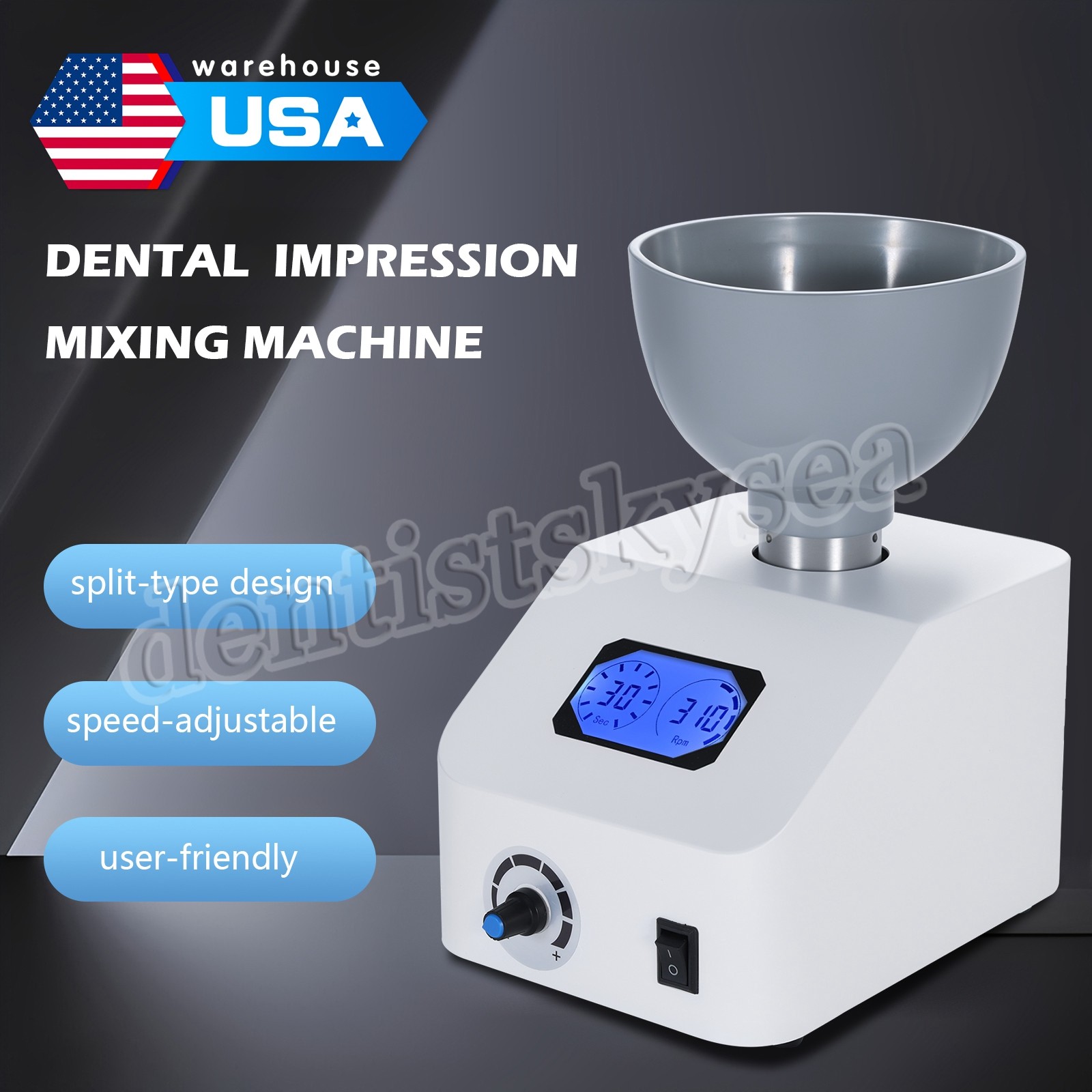 DENTAL LAB DIE STONE IMPRESSION MATERIAL ALGINATE MIXER 110V or 220V