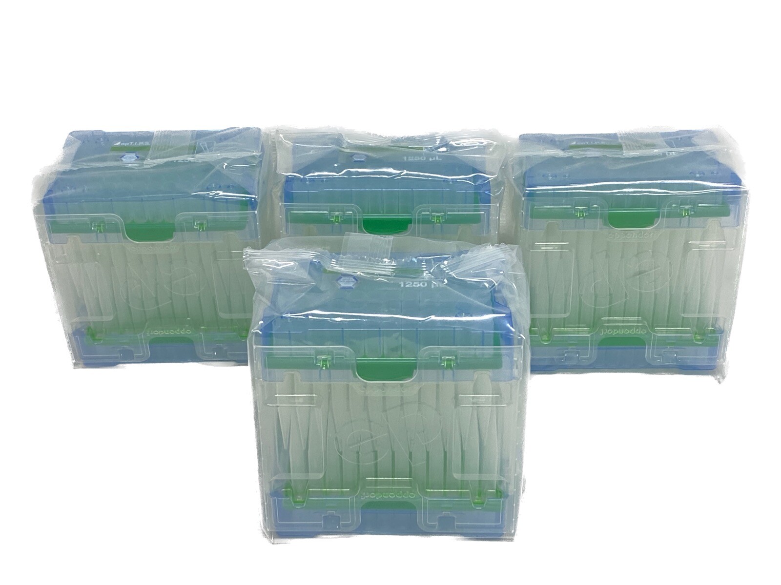 (768) EPPENDORF 1250uL epT.I.P.S. Reloads Pipette Tips 8×96 Trays 76mm 022491563