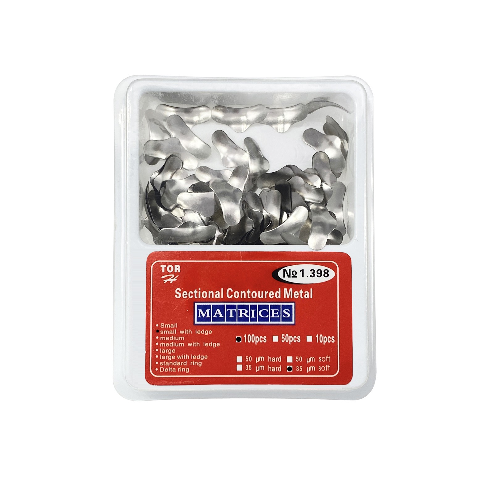 TOR VM Dental Sectional Contoured Matrices Refill Matrix Band Large Medium Small