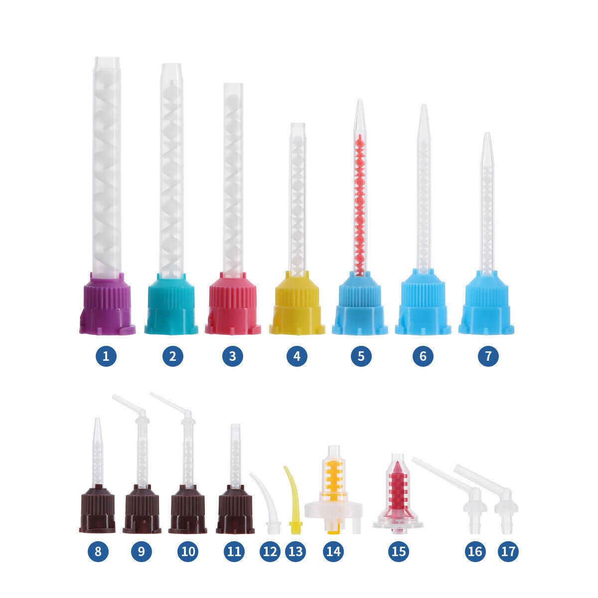 17Type Dental Disposable Mixing Tips for Impression Material,C&B, Cements 50/Bag