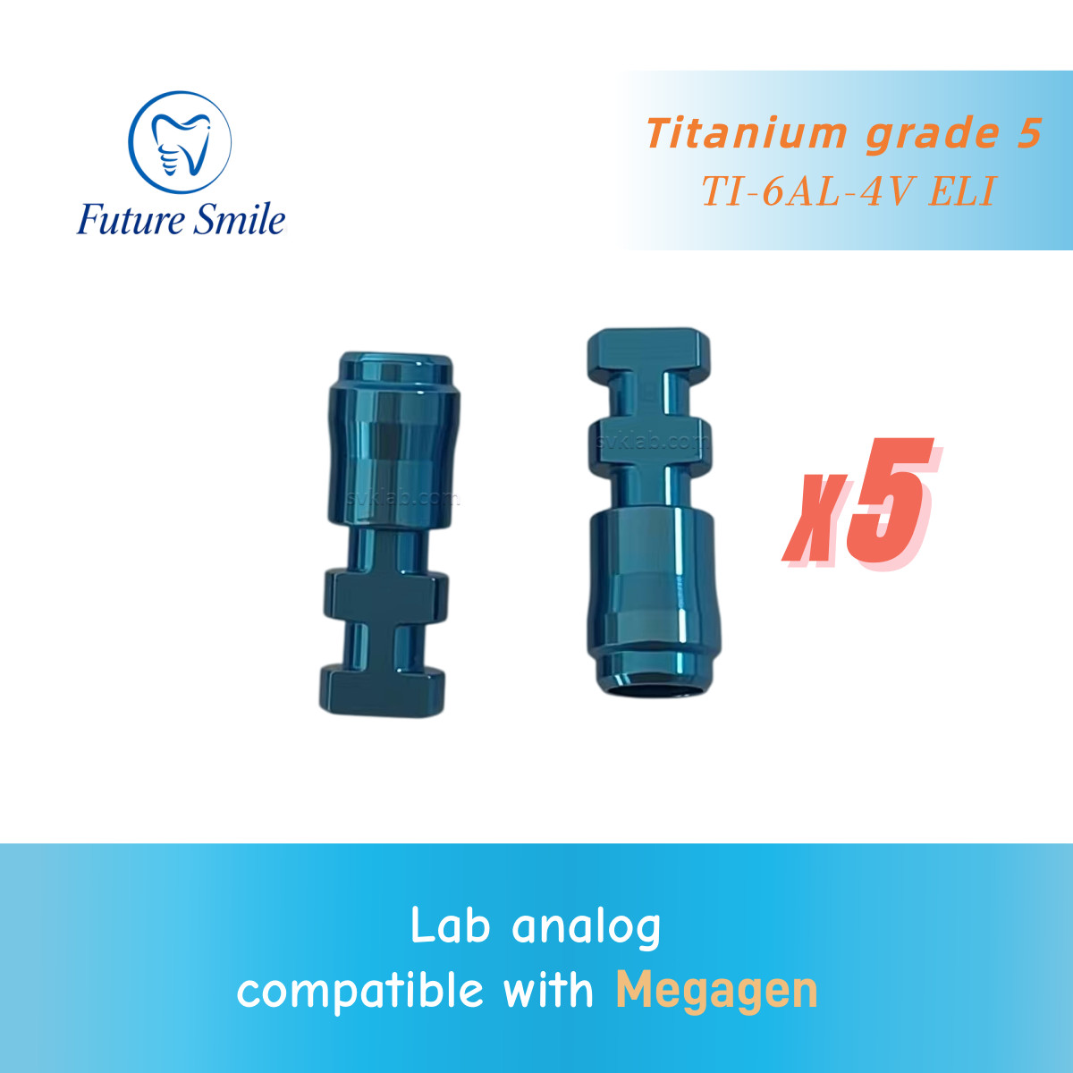 5pcs Implant lab analog replica dental analog for Megagen Anyridge Regular