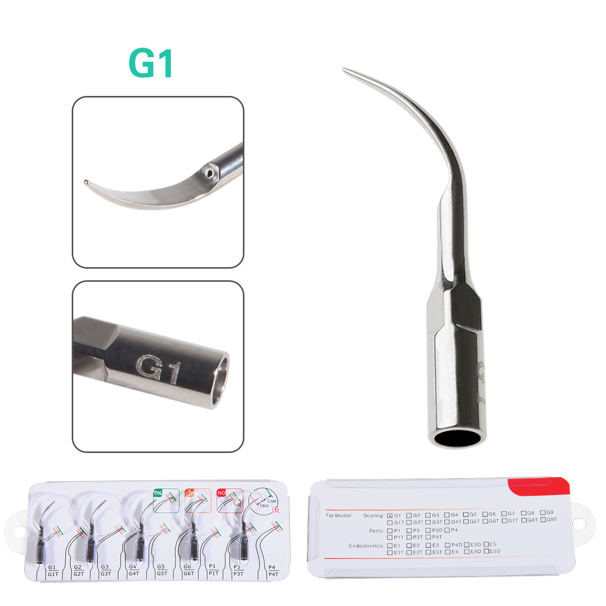 Dental Ultrasonic Scaler Tip Tips fit EMS Woodpecker / DTE SATELEC Cavitron