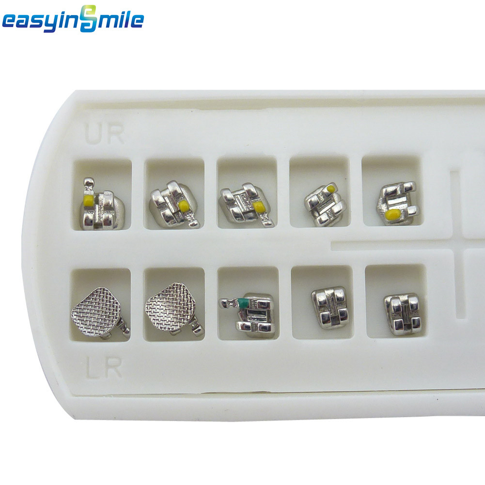 10Sets Orthodontic Metal Bracket MBT/ ROTH Hook 022 Easyinsmile Dental Braces