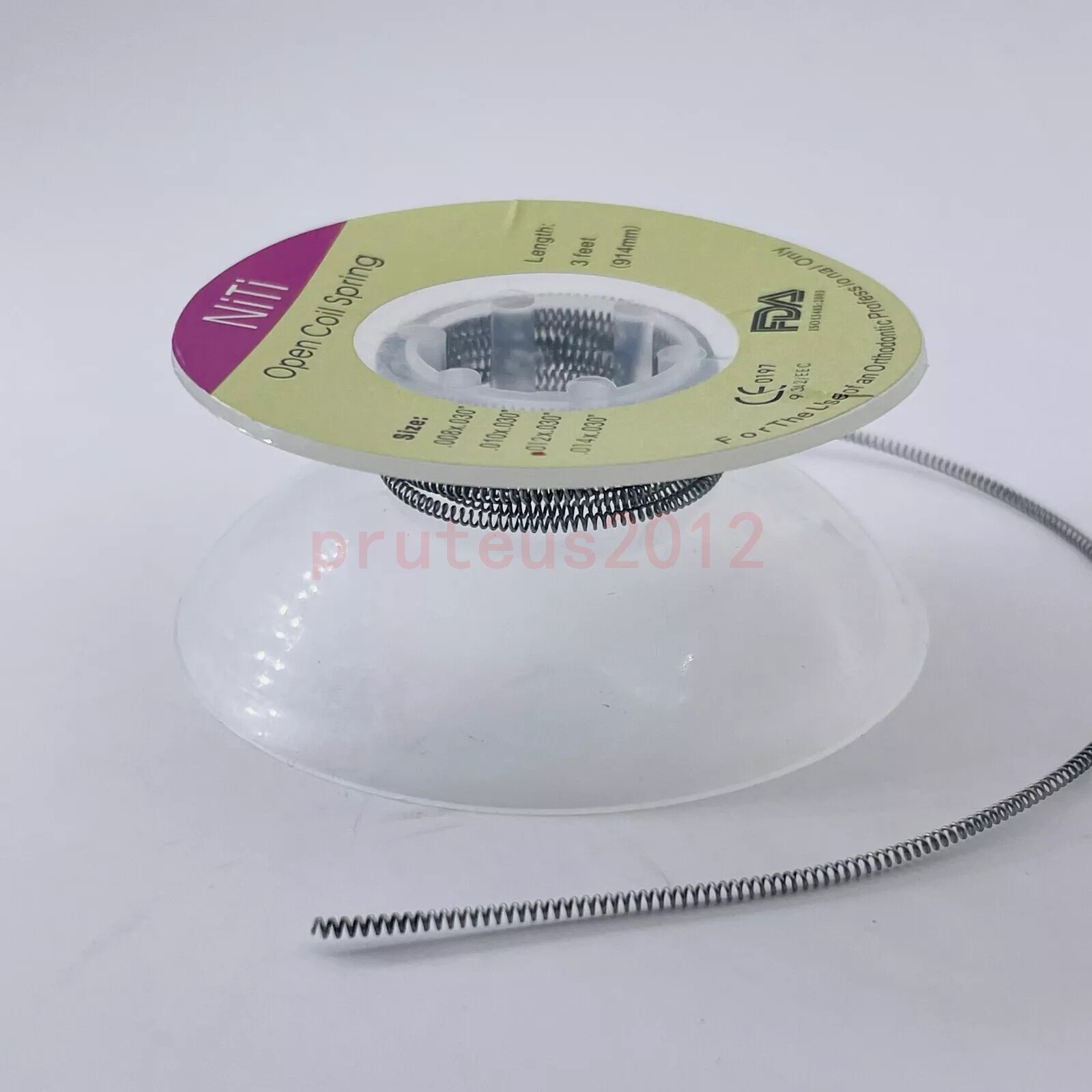 Dental Orthodontic Niti Open Coil Spring Spool Dia.012 *030 ” inch 914mm 1 Roll
