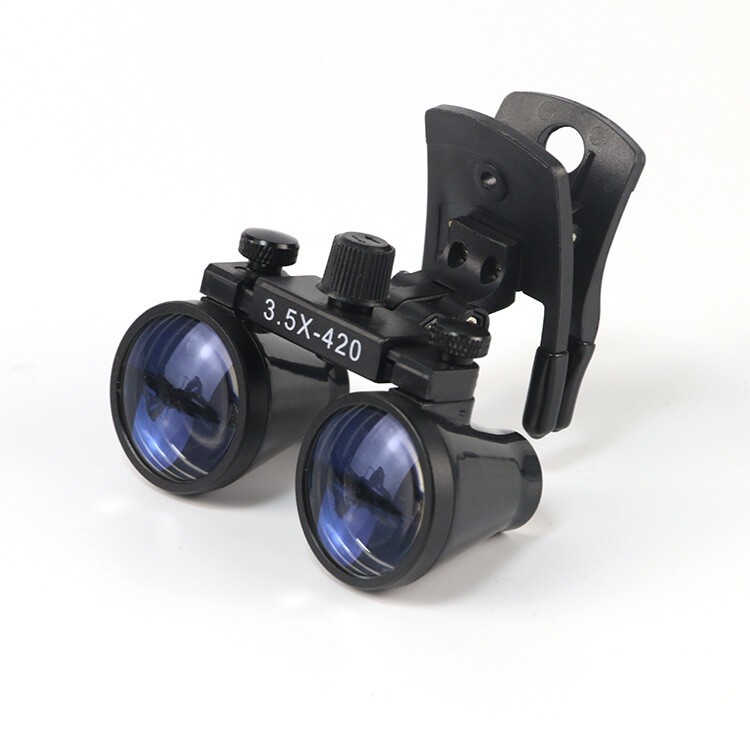 3.5X420 Dental Meical Clip-on Binocular Loupes Magnifier Glasses Fit ALl Frames
