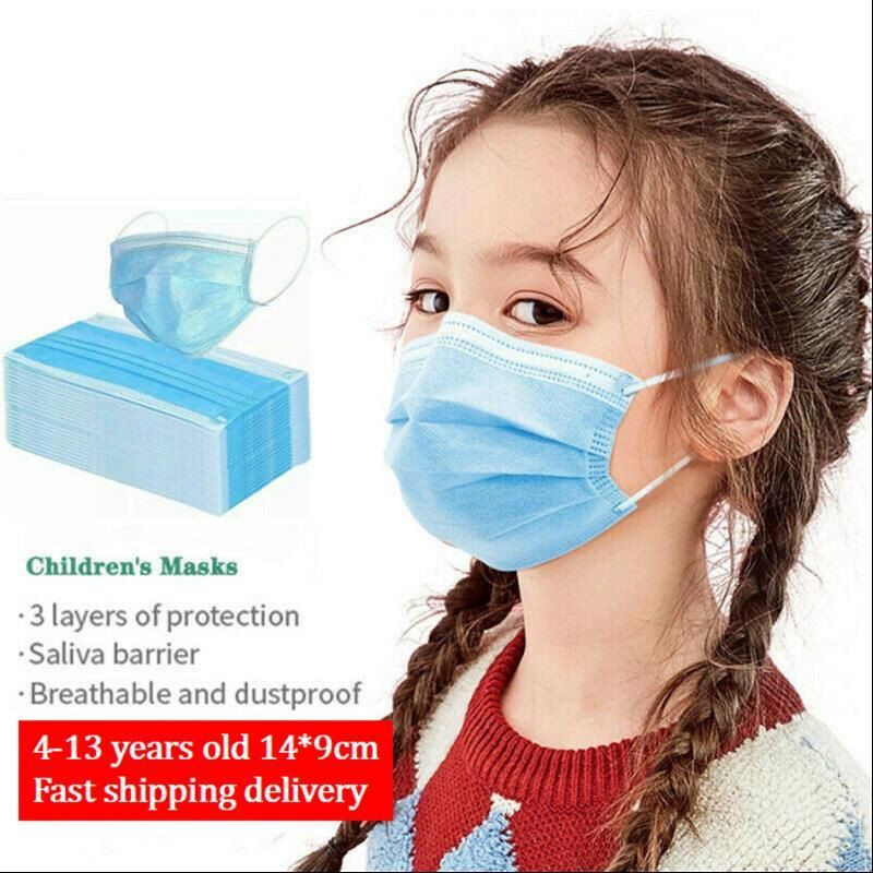100 Pcs Kids Unisex Face Mask Mouth & Nose Protector Respirator Masks USA Seller