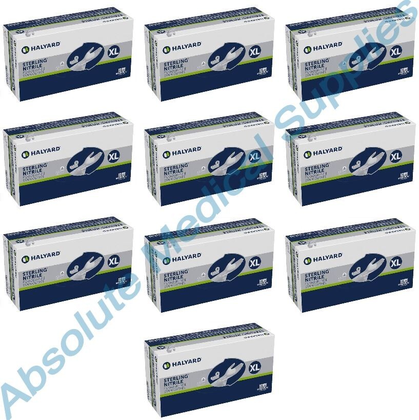 *1,700-Gloves* Halyard Sterling Nitrile Powder-Free Examination X-Large 50709