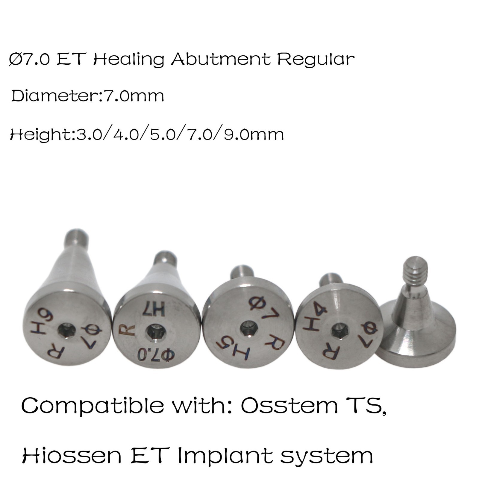 Dental Healing Abutment Cap Compatible with Hiossen ET III SA Regular Platform