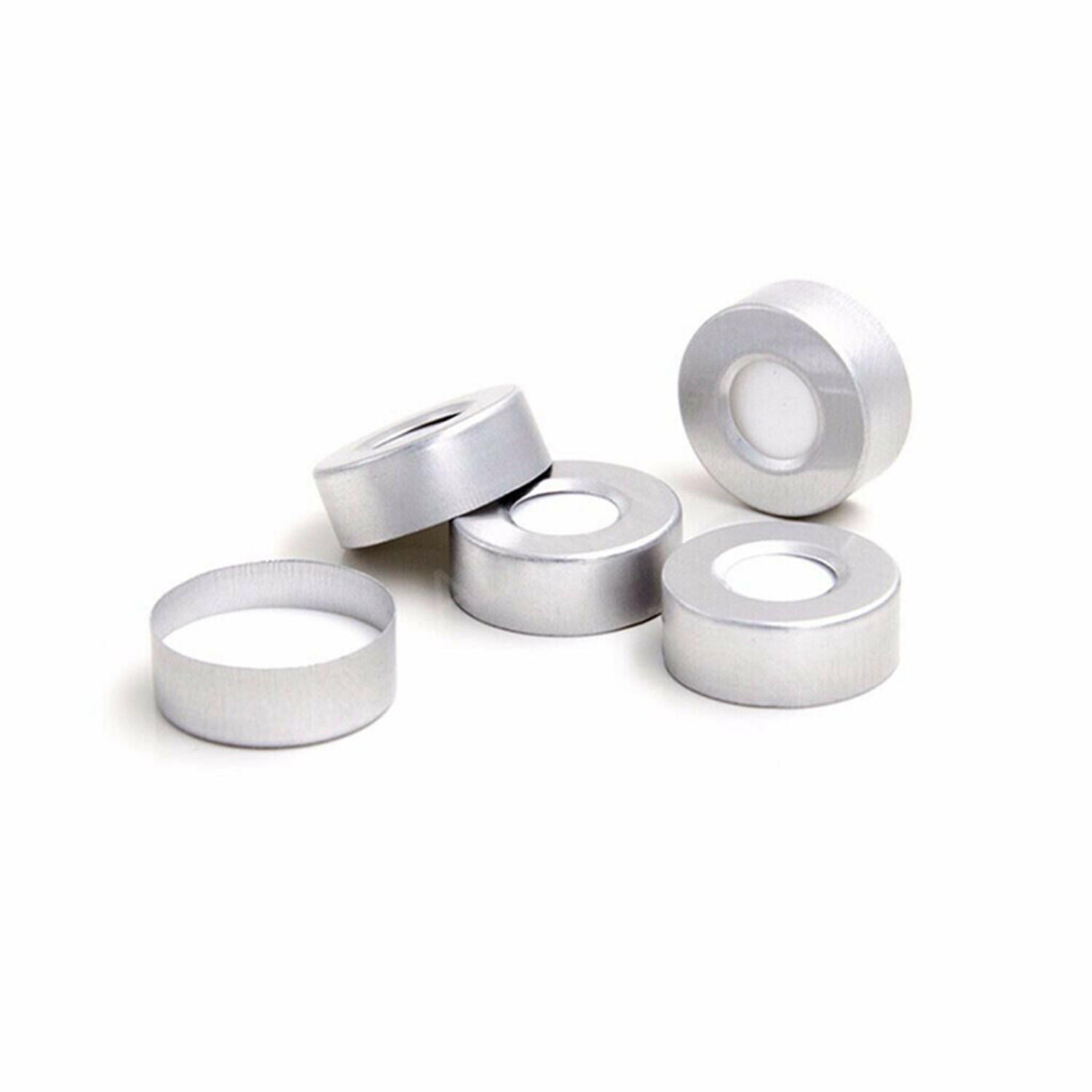 100PCS 10ml Sample Vials 20mm Clear Glass Bottles Caps Headspace Crimp Top HPLC
