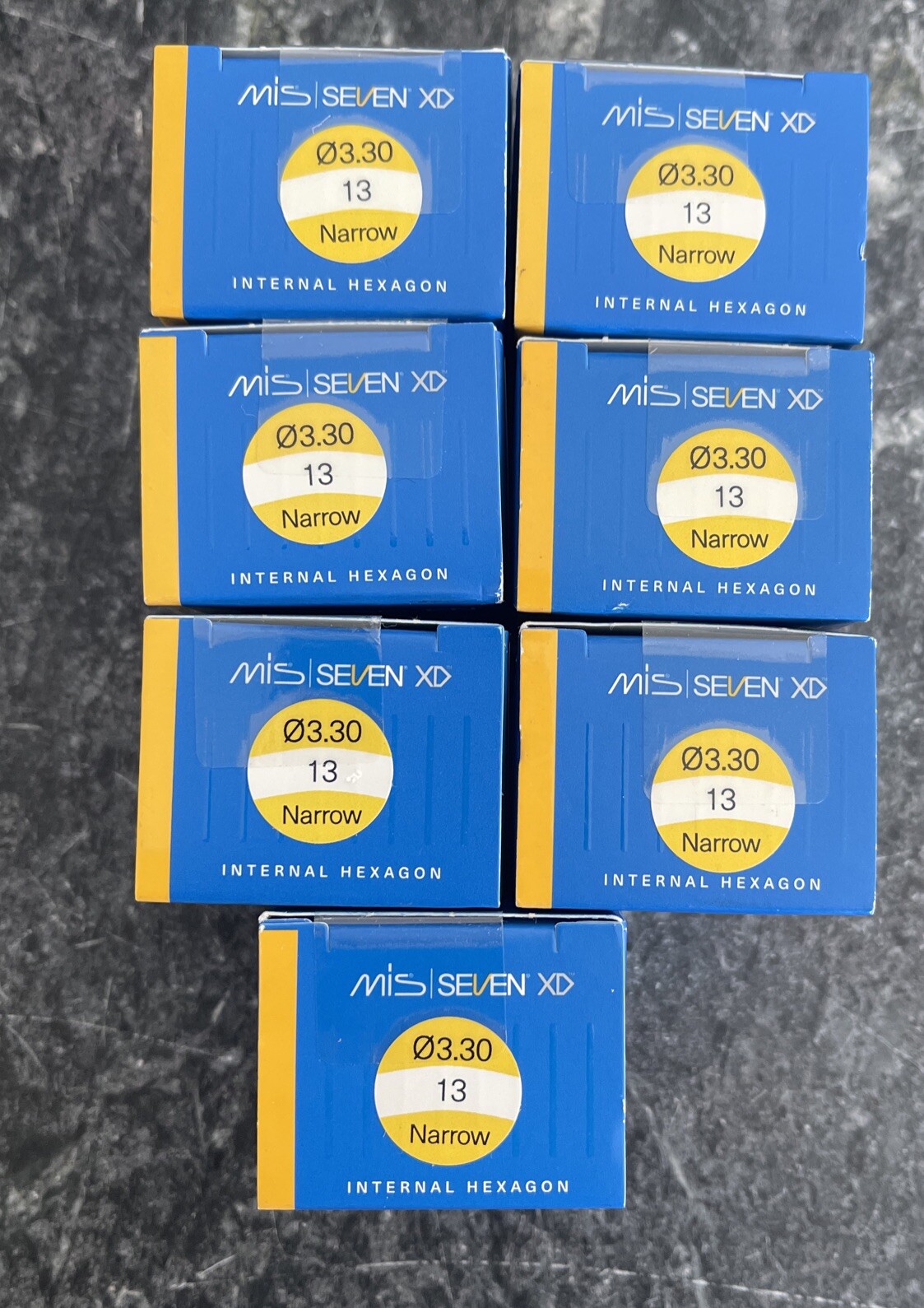 MIS SEVEN Implant 3.3mm x 13mm Narrow Platform Internal Hex 2028 Expiration