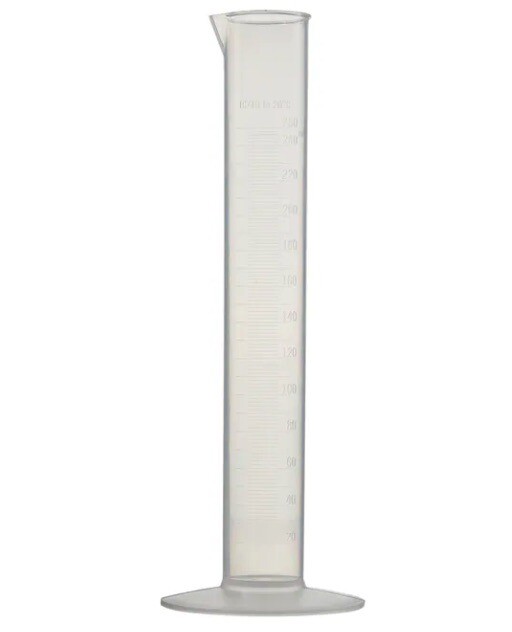 New (Lot of 2) FISHERBRAND 250mL PP Graduated Cylinders TC/TD 03-007-42