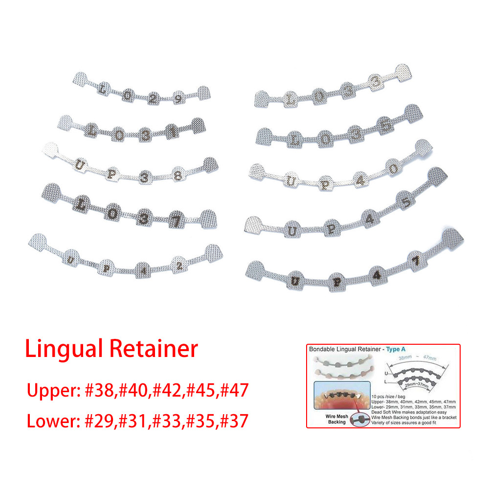 2 pcs/pack Orthodontic Bondable Lingual Retainer Wire Mesh Base Mark OEM