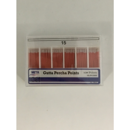 META GUTTA PERCHA POINTS #15 ISO SIZED – BOX OF 120 DENTAL