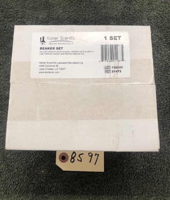 Karter Scientific Beaker Set 214TZ New in Box