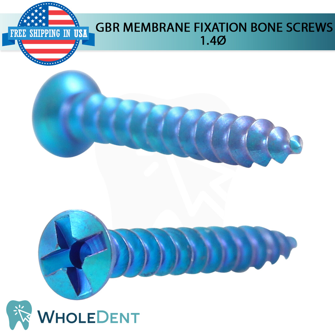GBR Self Tapping Titanium Membrane Fixation Bon Screw Ø1.4mm, Dental Im plant