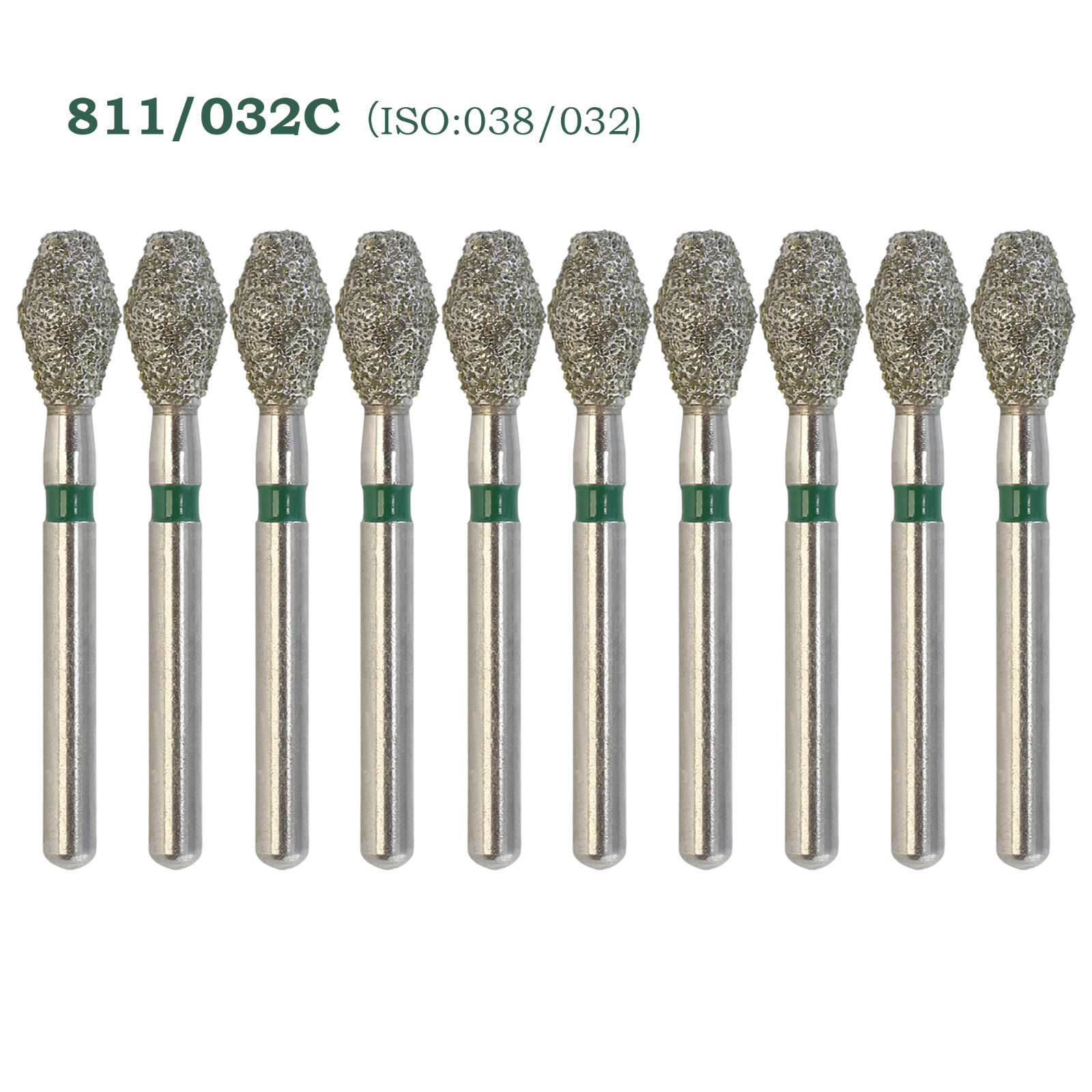 Multi-Use Dental Diamond Barrel 811/032C Diamonds Bur Coarse FG 10 Burs/ pack