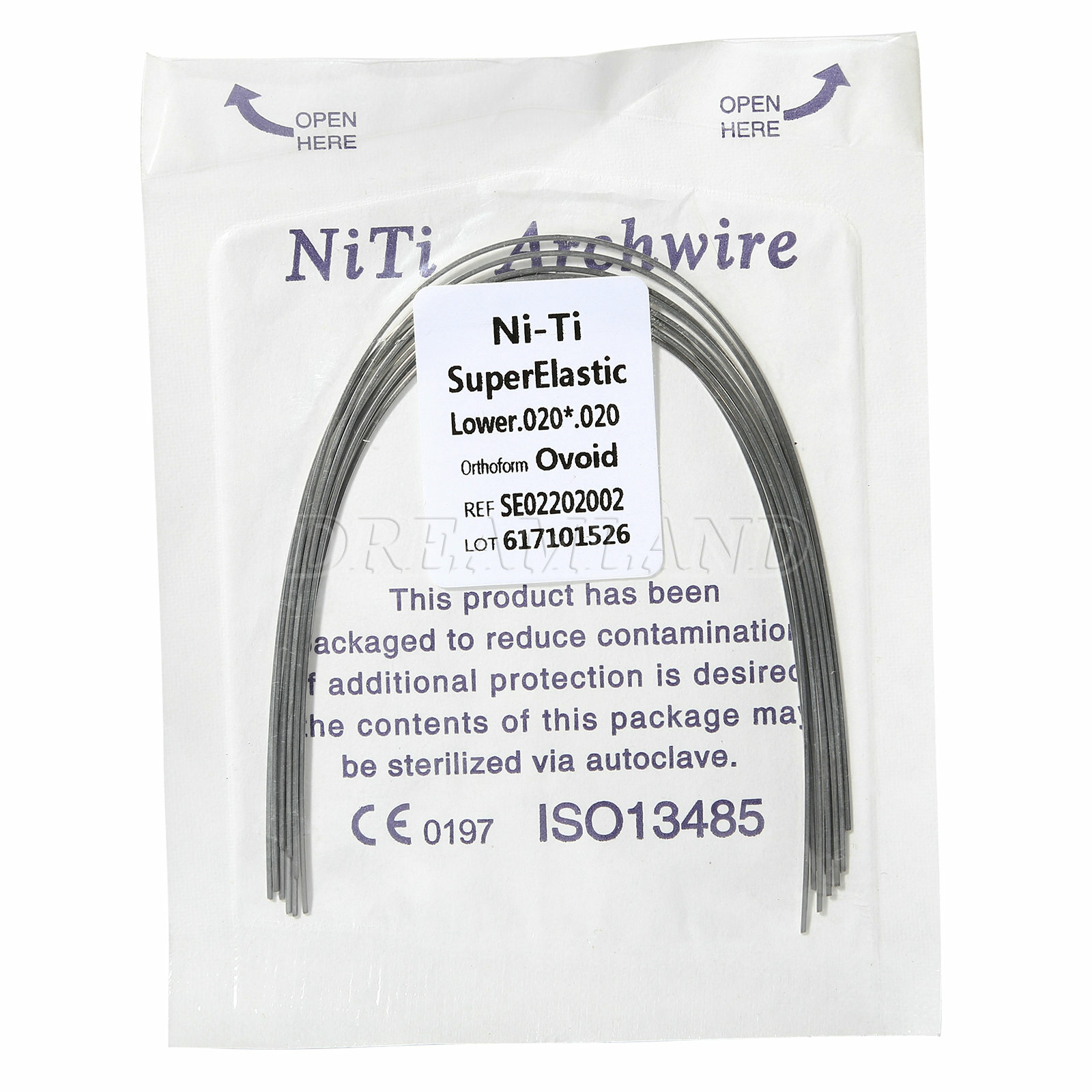 Alambre de Arco Dental de Ortodoncia Super Elástico Niti Rectangular U & L