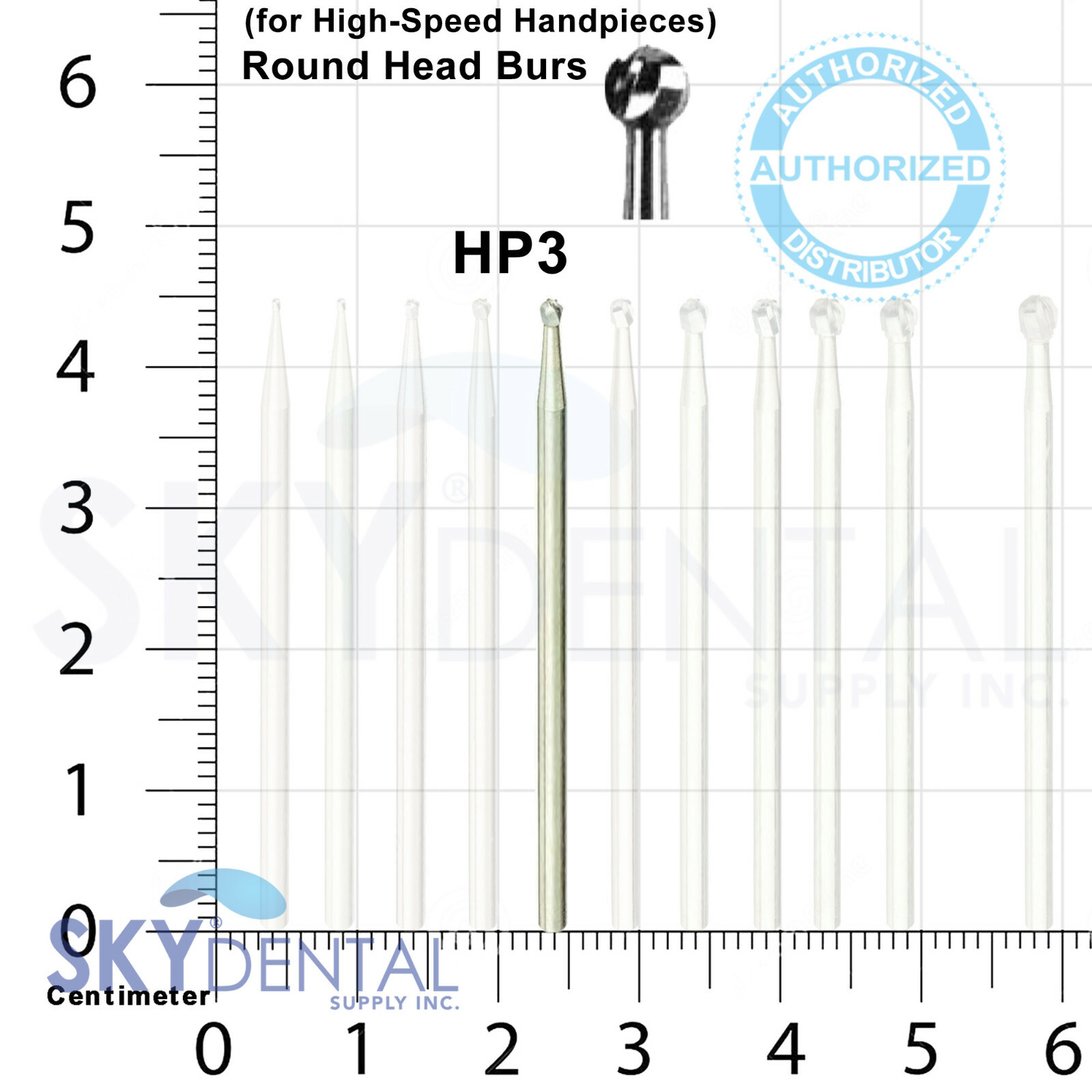 Beavers HP3 Carbide Burs HP 8 Bur for Straight Handpiece Made in Canada 100-10