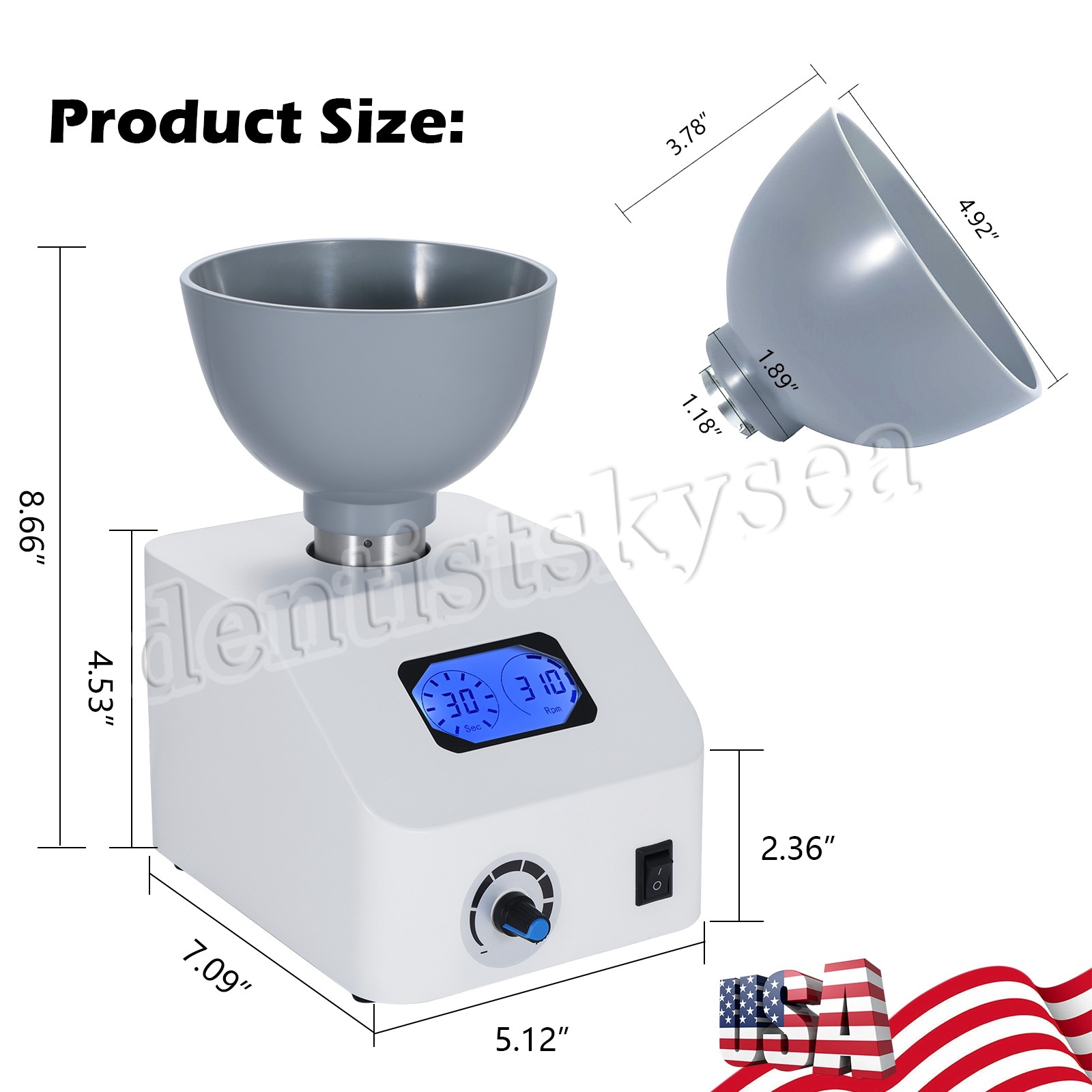 DENTAL LAB DIE STONE IMPRESSION MATERIAL ALGINATE MIXER 110V or 220V