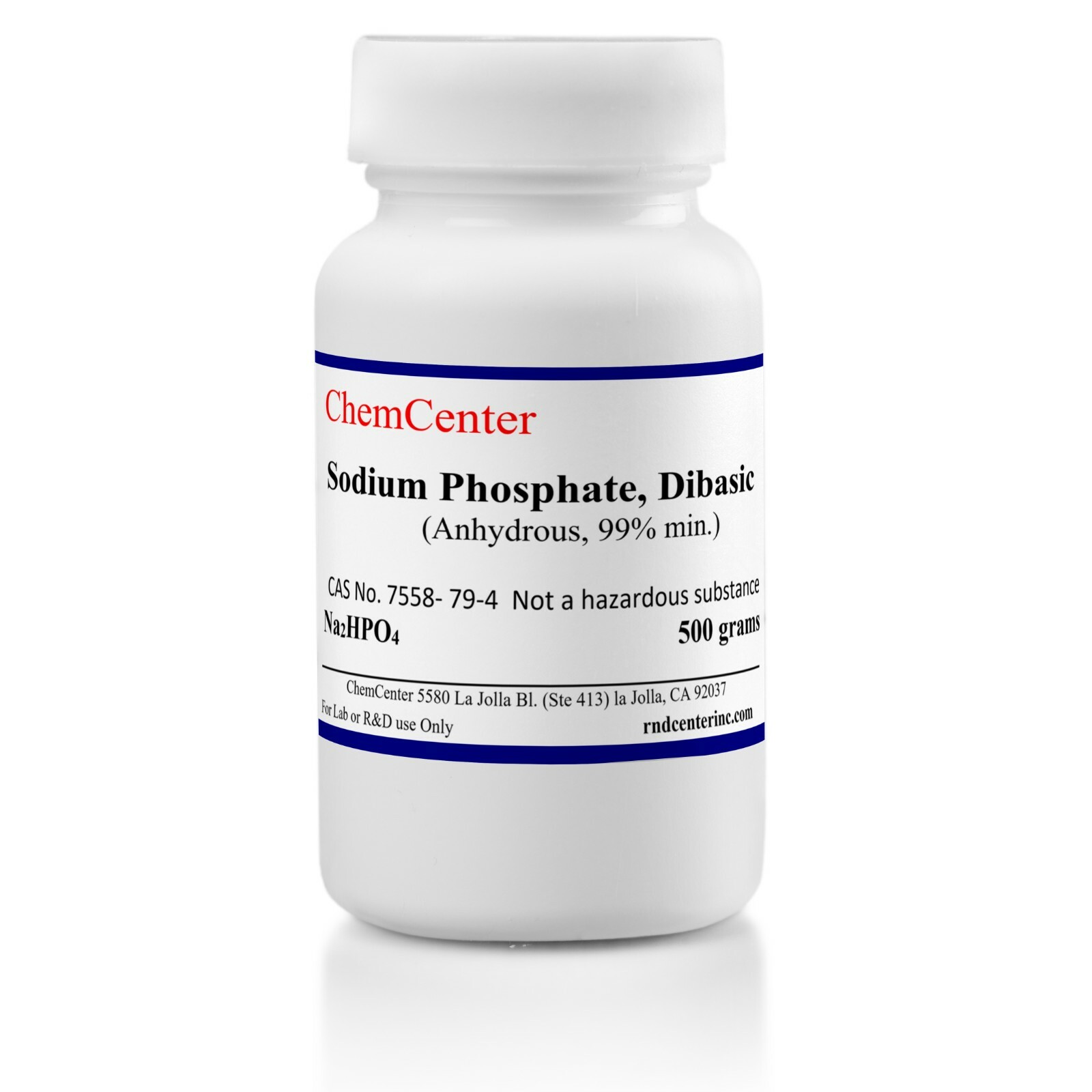 Sodium Phosphate, Dibasic, Reagent, 500 grams