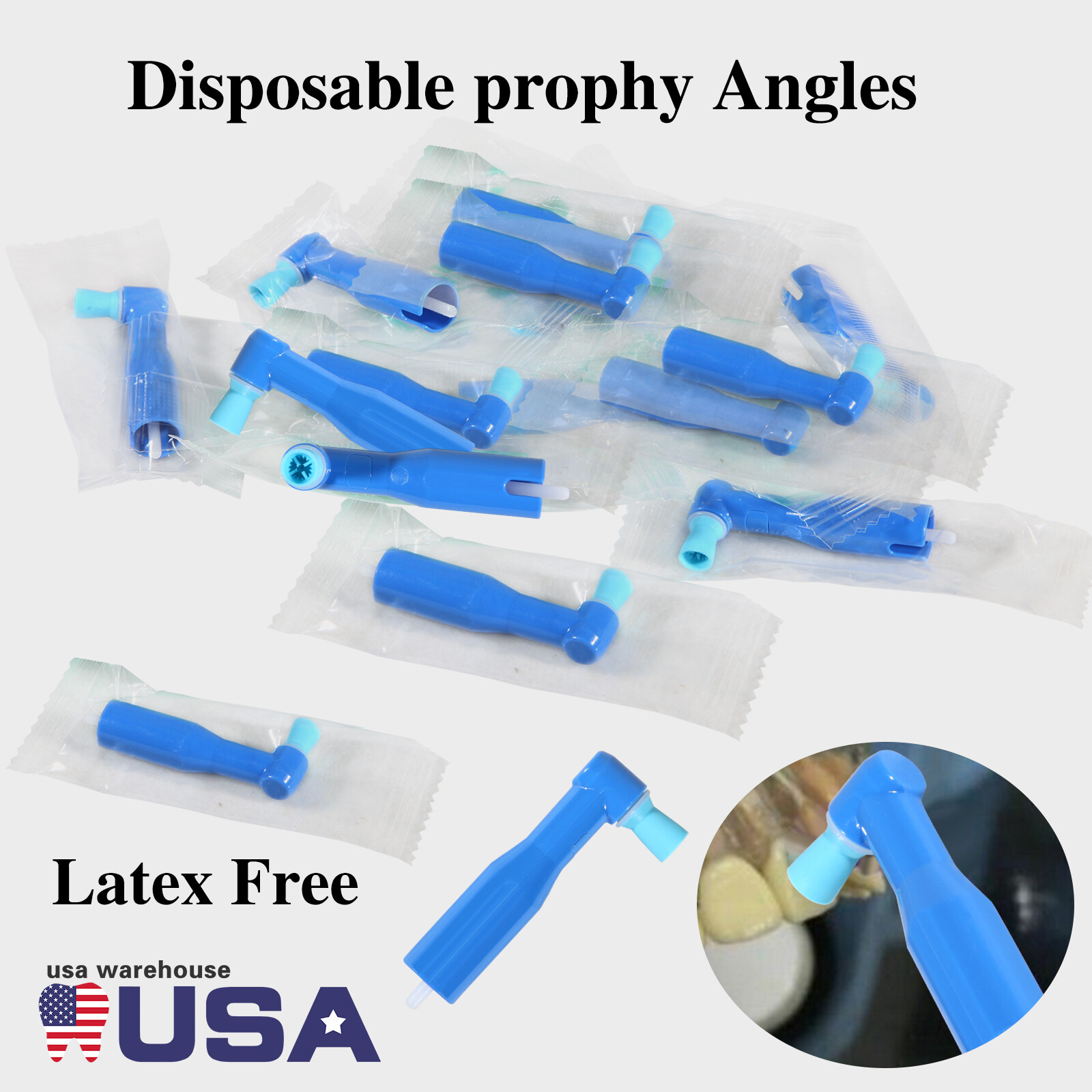 100/500 pcs Dental Disposable Prophy Angles Top Quality Money back guarantee!