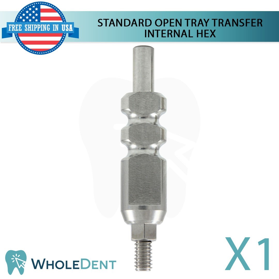 1x Transfer Coping Open Tray Standard Platform Ø4.75mm Dental Int Hex 2.42mm