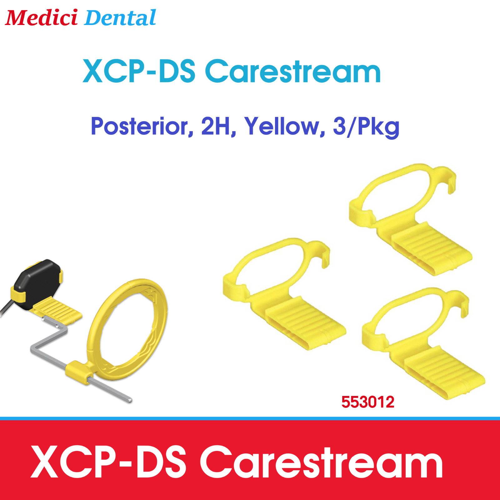Dental X-Ray XCP-DS Carestream Kodak 6100 Sensor Holder 2H Posterior Basket 3/Pk