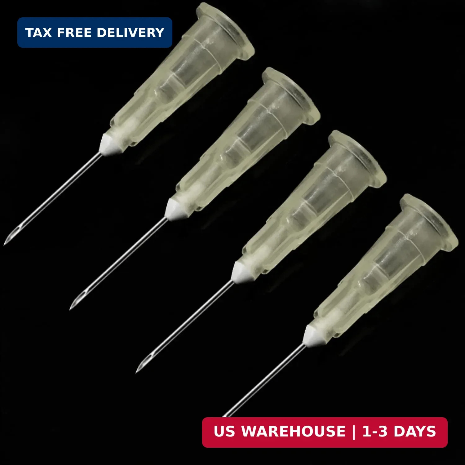100 Pack 27Ga 1/2 Inch Sterile Disposable Injection Needle with Cap for Scientif