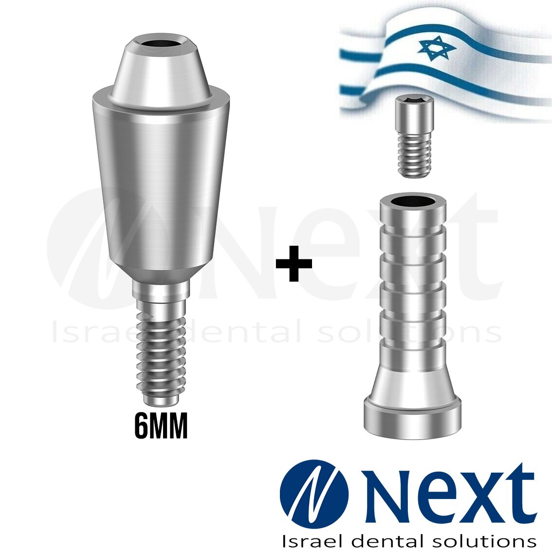 New Straight abutment Multi Unit 6 mm titanium sleeve screw 1.72