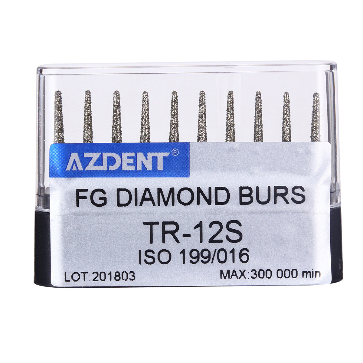 10 pcs Dental Super Coarse Diamond Burs TR-12S 1.6mm For High Speed Handpiece