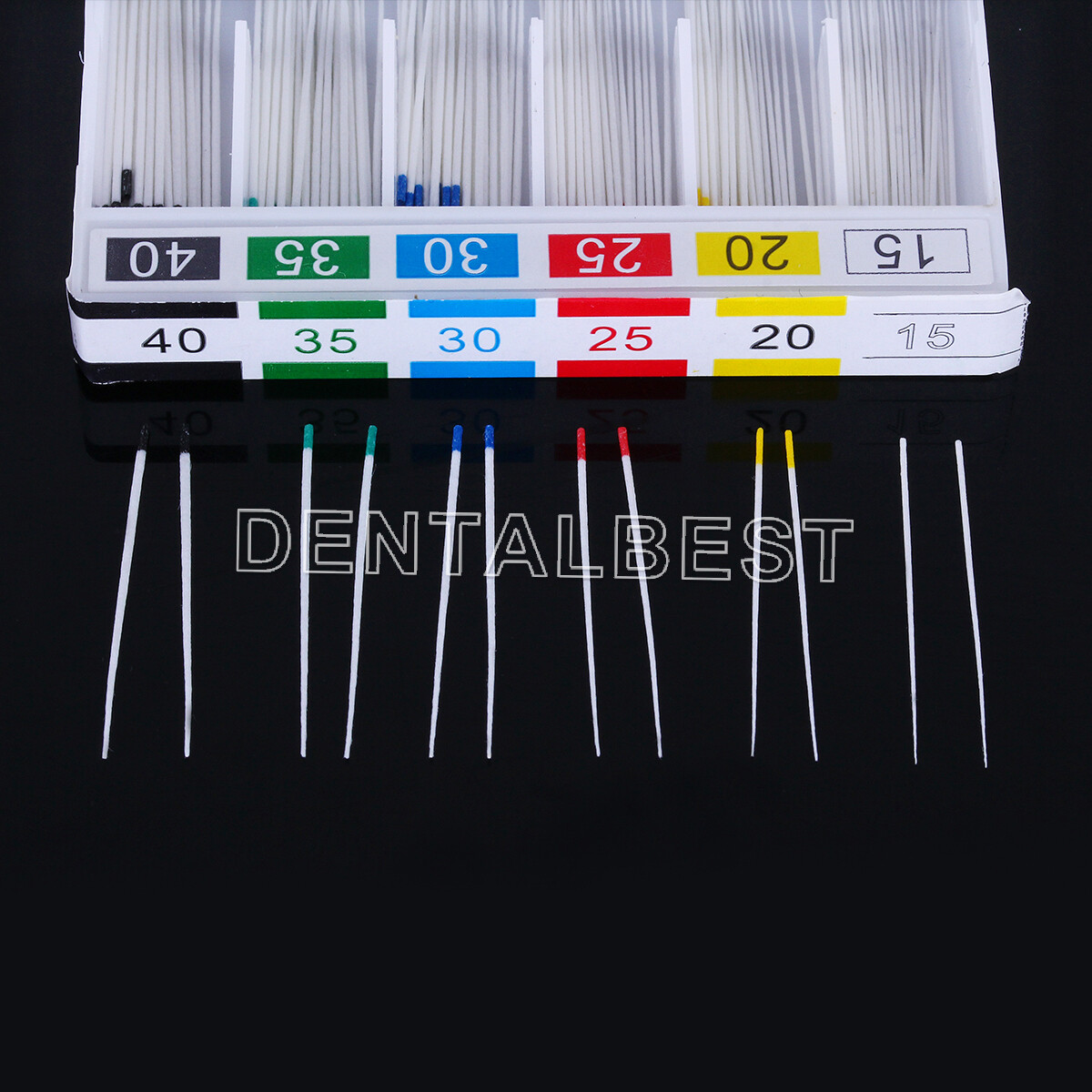 200pcs Dental Endodontic Absorbent Paper Points Endo Root Canal PP 0.02 15-40#