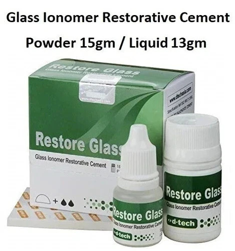 2 X Dental Restore Glass GIC Type 2 Cement Pack – Powder 15g / Liquid 13g