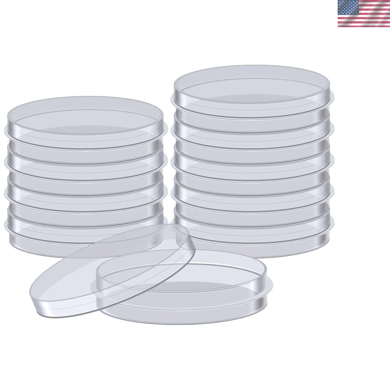 Sterile Polystyrene Petri Dish Set – 35mm, 10-Pack for Microbiology Cultivation