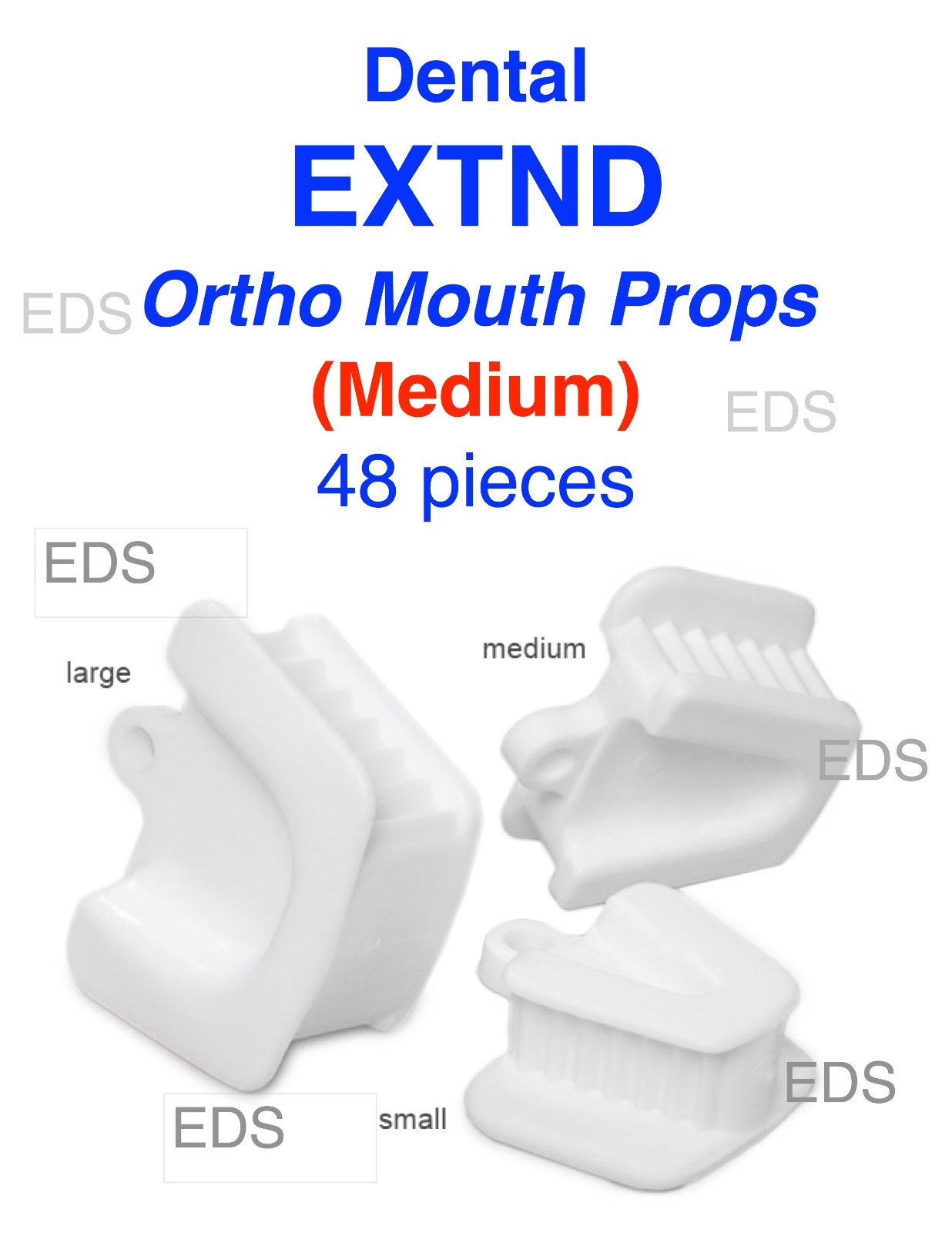 Dental Ortho Piercing Disposable Mouth Props Bite Blocks 48 pcs – Medium