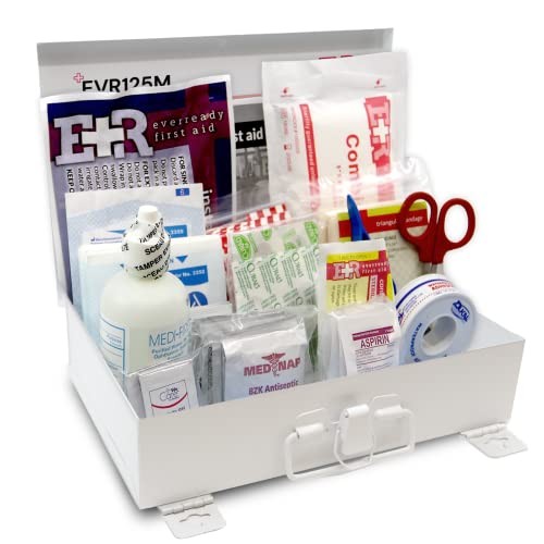 Ever Ready 107 Piece 25 Person First Aid Kit, OSHA Compliant, Metal Case