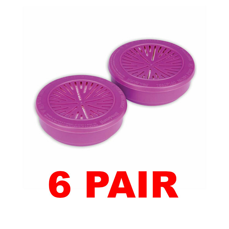North Safety 7580P100 Respirator Filter Cartridge (6 PAIR) – NEW!!!!