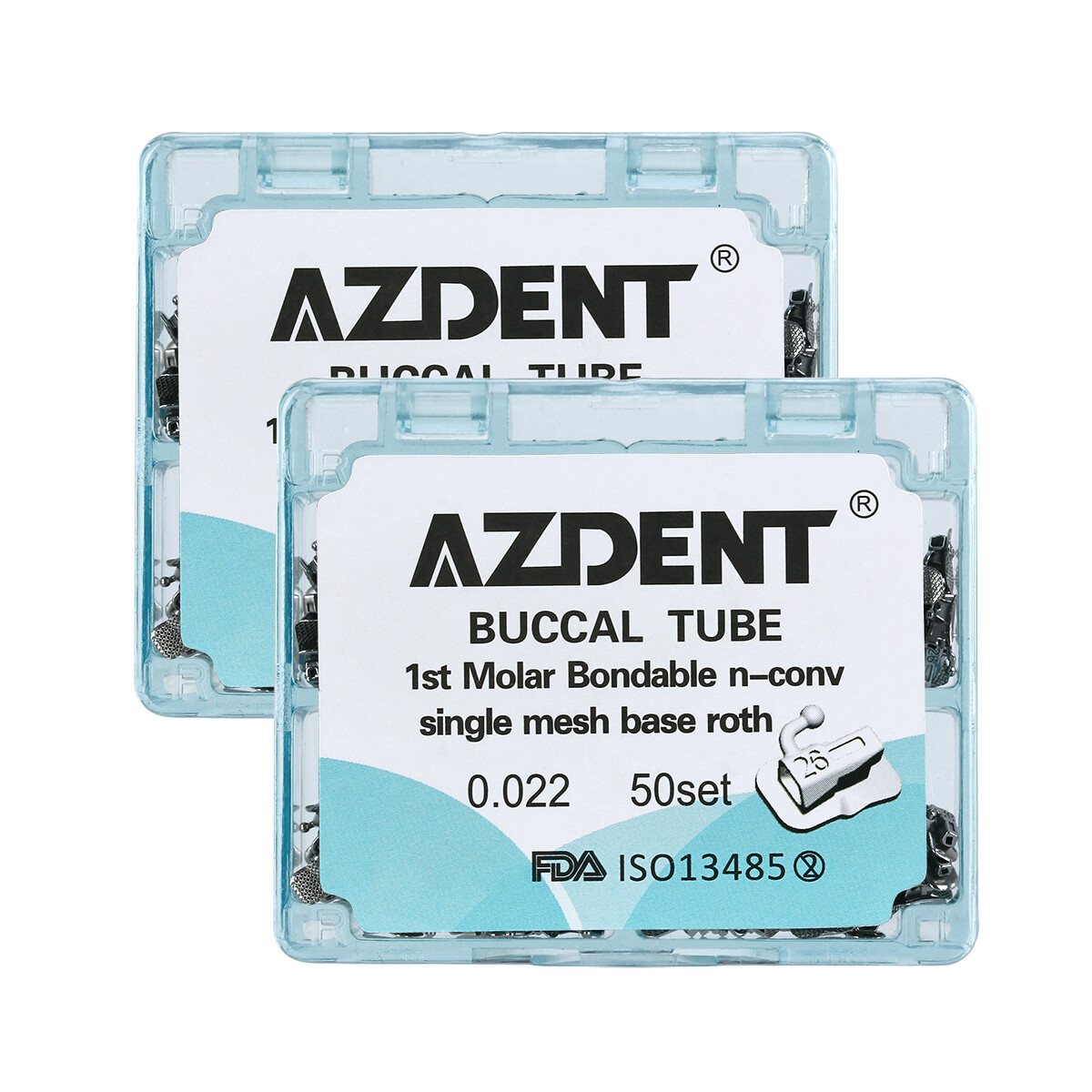 AZDENT Dental Orthodontics Buccal Tubes 1st 2nd Molar Tube Roth MBT 022 018 Type