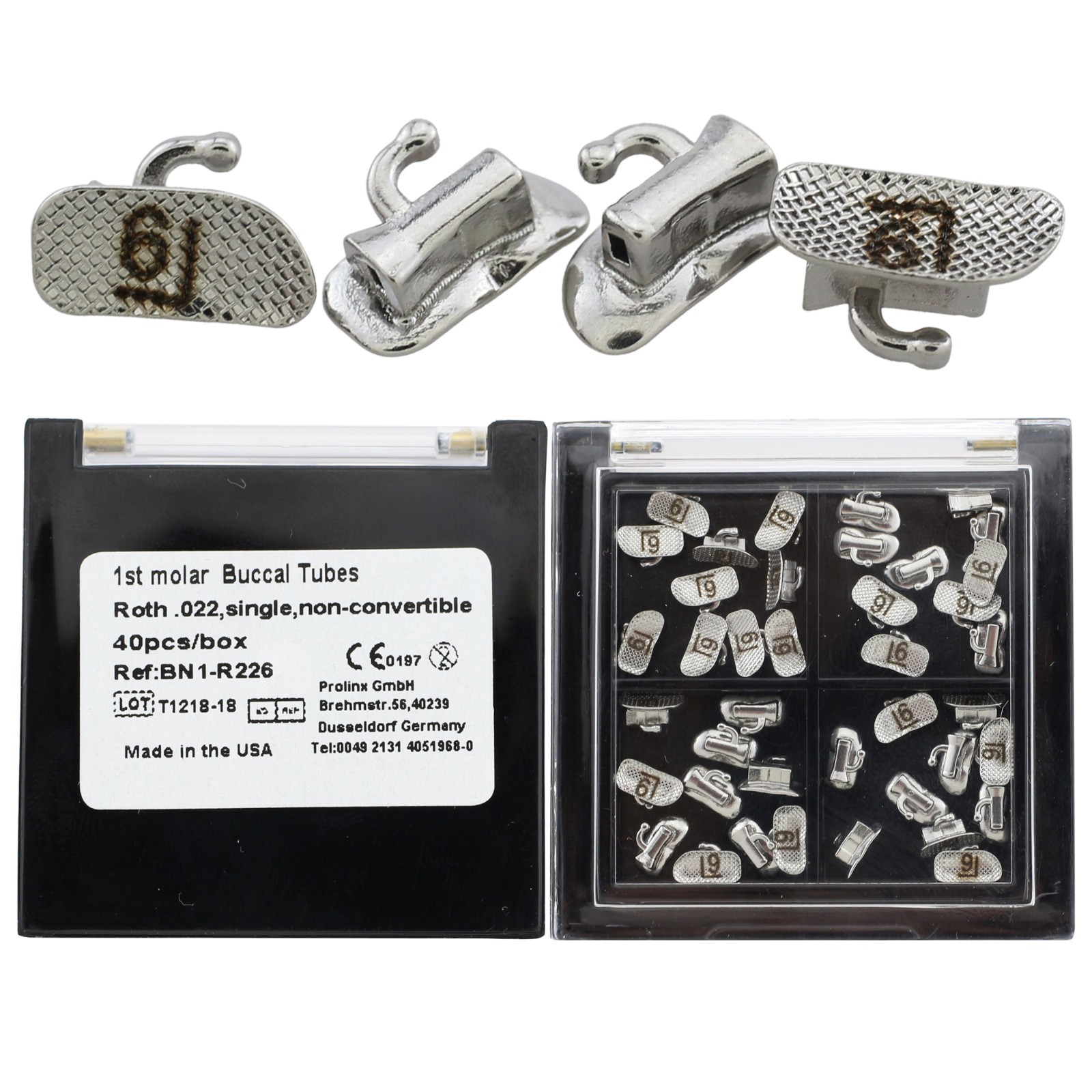 40pcs VENUS Dental Orthodontic Buccal Tubes 1st 2nd Molar Tube Roth MBT 022 Mini