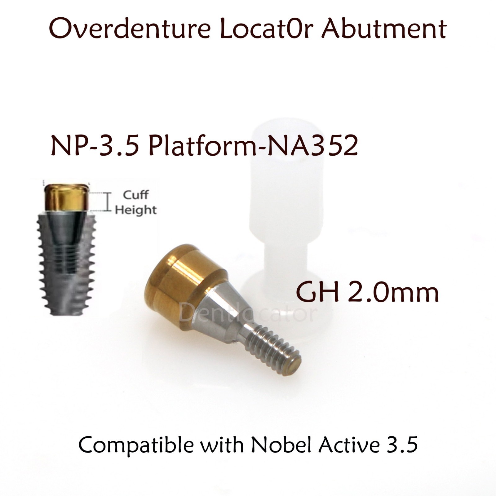 US For Nobel Active Locator Attachment Abutment NP/RP Conical Connection 1-5mm