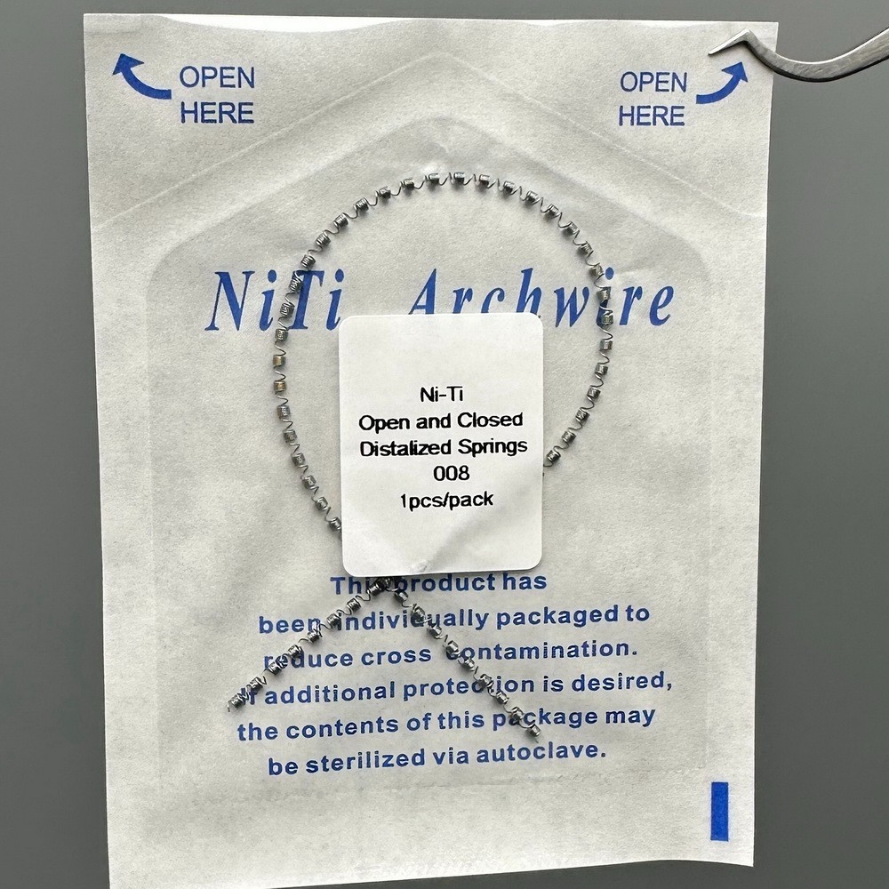 Dental Open And Closed Distalized Spring Orthodontic Niti Coil Wire 008/010/012