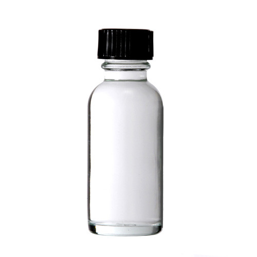 144 pcs 1 oz 30ml Clear Boston Round Glass Bottle W/Caps