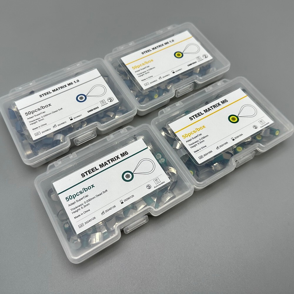 Dental Adapt SuperCap Steel Matrix M6 Matrices 50Pcs/Box Thickness 0.03/0.038mm