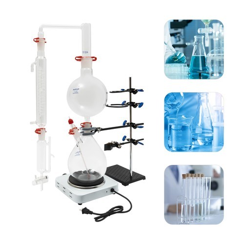 2000ml Essential Oil Steam Distillation Apparatus Kit Water Distiller Purifier