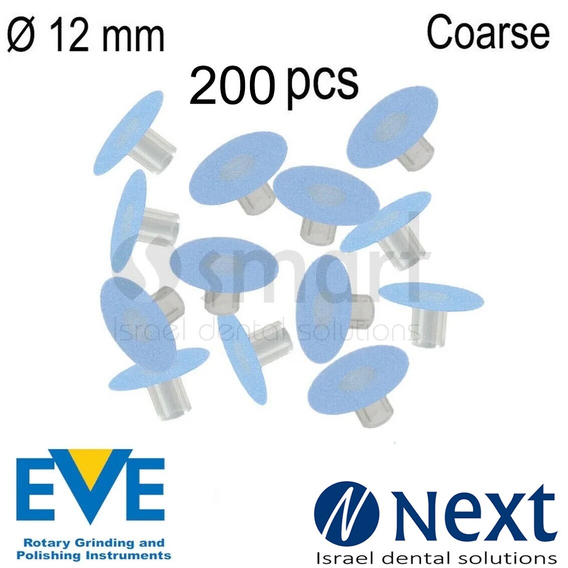 Dental polishing stem discs composite coarse mandrel included EVE Germany 200 pc