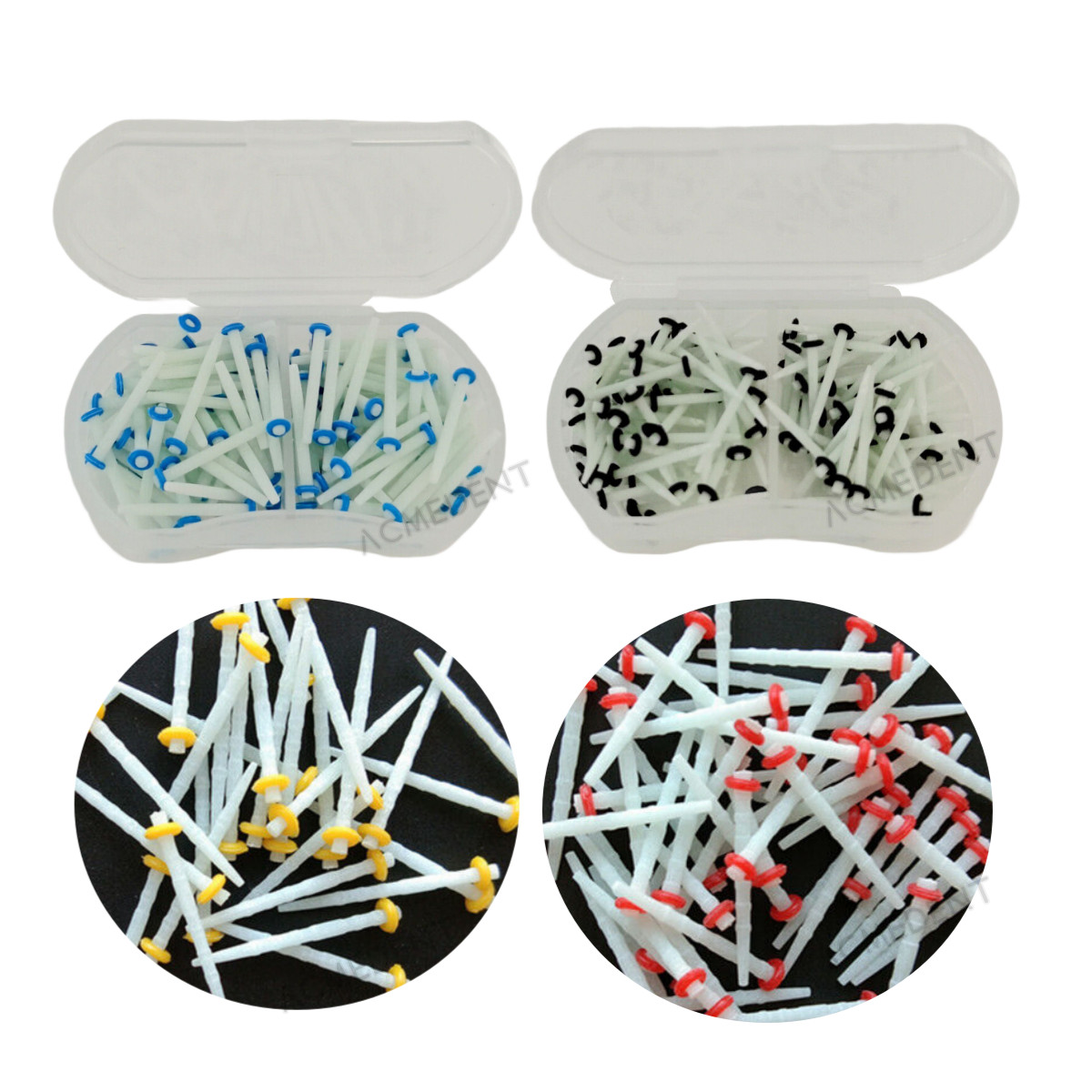 Dental Fiber Post Glass Straight 1.0/1.2/1.4/1.6mm Endodontic Posts 100pcs/box