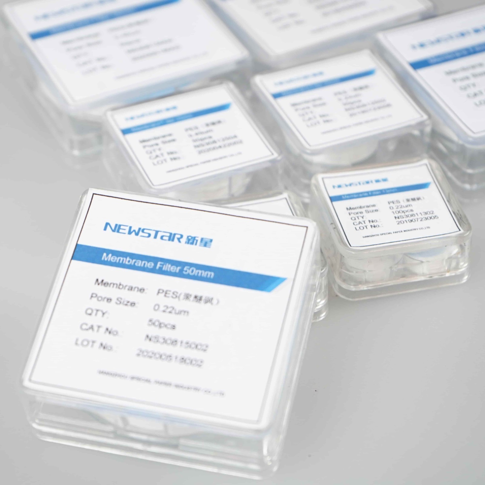 (500pcs) Lab Filter PES Membrane Filter Paper 25/47/50/60/90/142mm 0.22um 0.45um