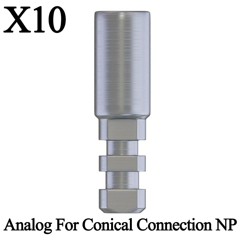 10x Dental Lab Analog For Conical Connection Narrow Platform Fixture Prosthetic