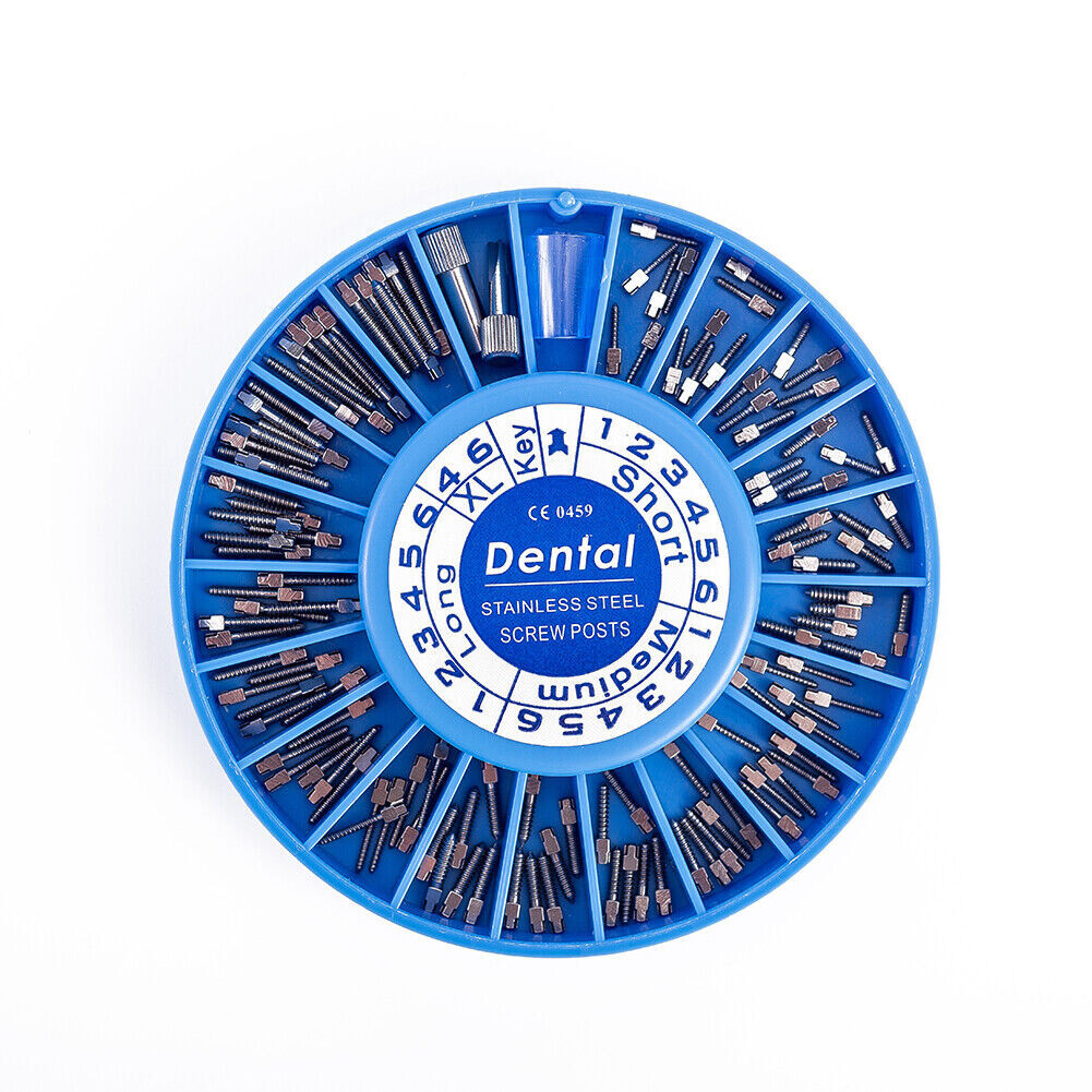 120Pcs/Box Dental Screw Post Kit Silver/Gold Plated/Titanium Endo Conical Pins